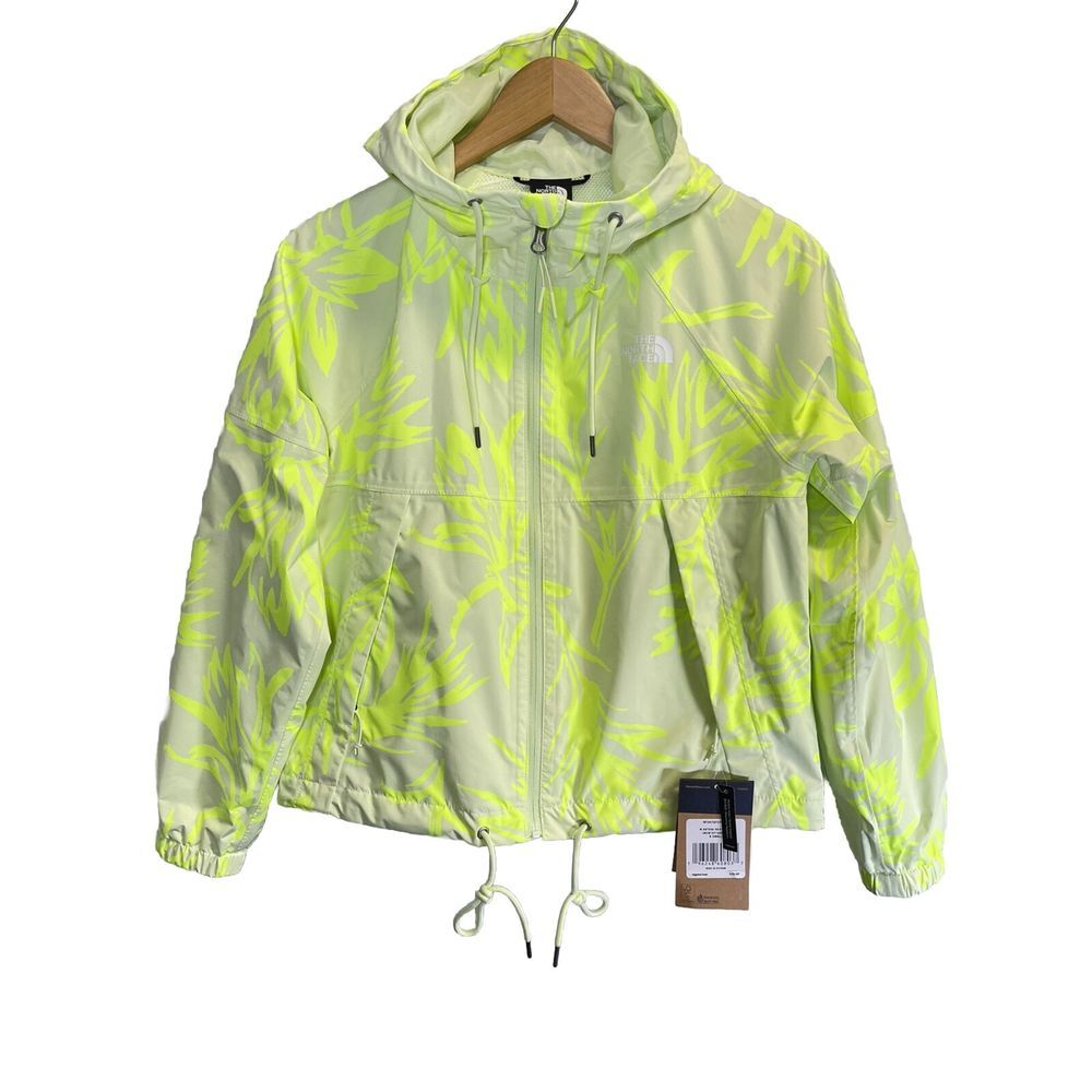The North Face Women's US XS Antora Rain Hoodie‎ Jacket Green Swirl NF0A7QF1IPA